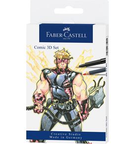 Faber-Castell - Set pour illustration BD 3D, 11 piéces