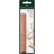 Faber-Castell - Crayons Pitt Pastel, blister de 3