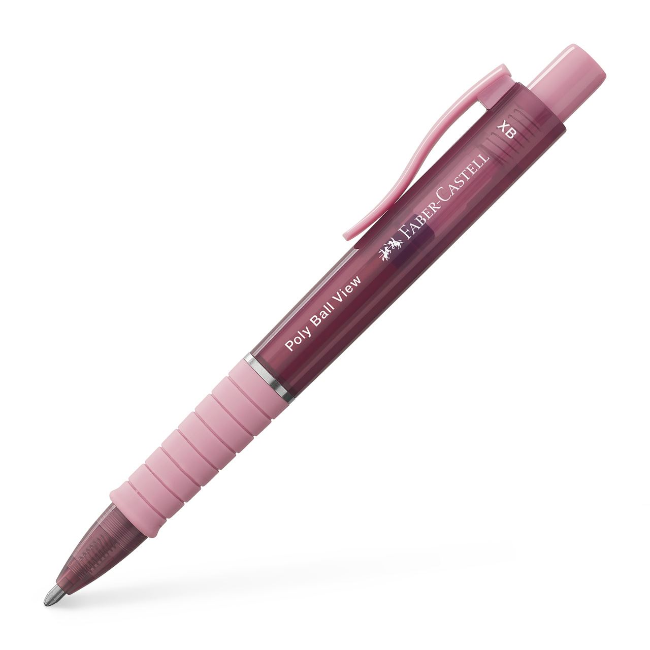 Faber-Castell - Stylo-bille Poly Ball View, XB, rose shadows