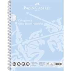 Faber-Castell - Cahier à spirale carreaux A4 sky blue
