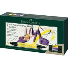 Faber-Castell - Feutre Pitt Artist Pen Double Pointe, boîte de 5 Fashion