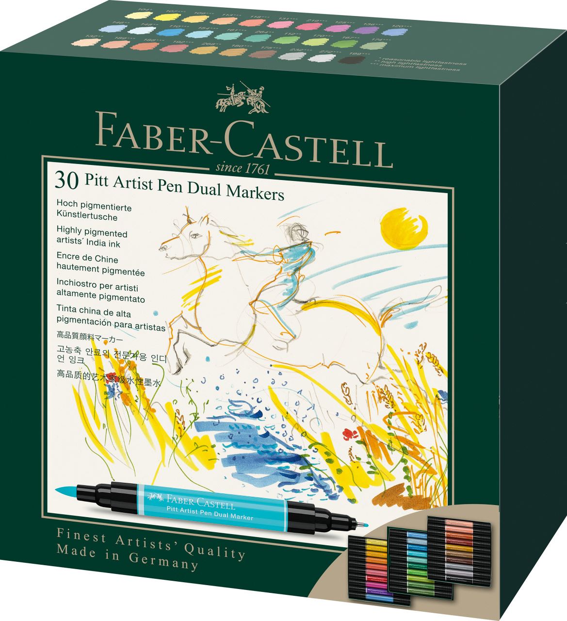 Faber-Castell - Feutre Pitt Artist Pen Dual Marker, boîte de 30