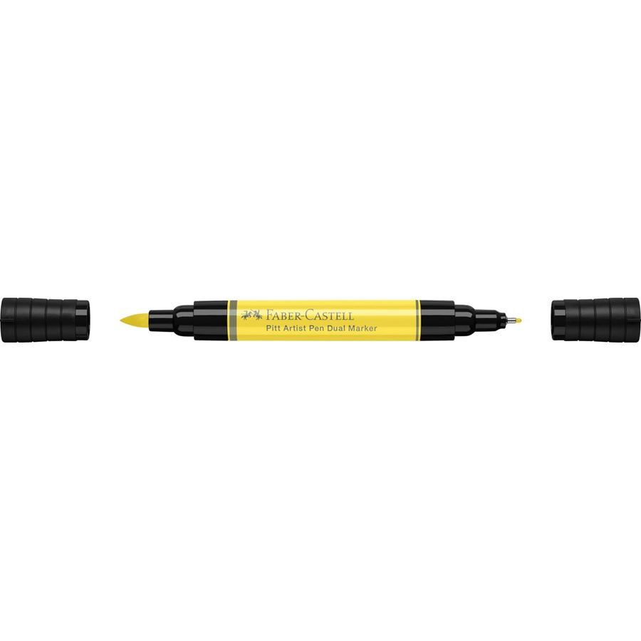 Faber-Castell - Feutre Pitt Artist Pen Double Pointe, jaune clair glacis