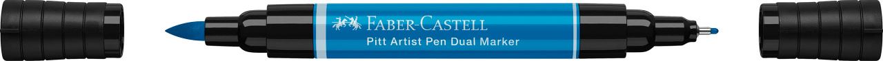 Faber-Castell - Feutre Pitt Artist Pen Double Pointe, bleu phthalo