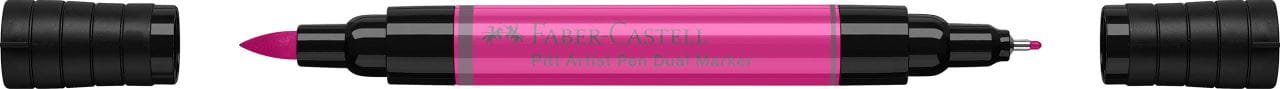 Faber-Castell - Feutre Pitt Artist Pen Double Pointe, pourpre rose moyen