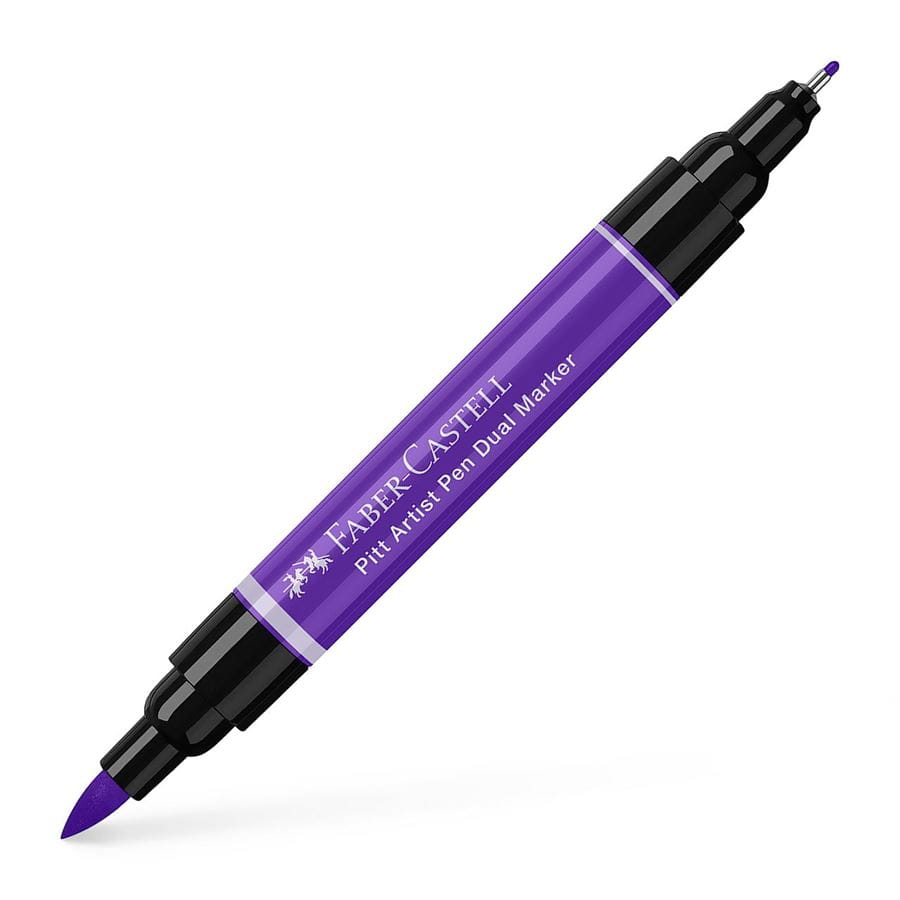 Faber-Castell - Feutre Pitt Artist Pen Double Pointe, violet pourpre