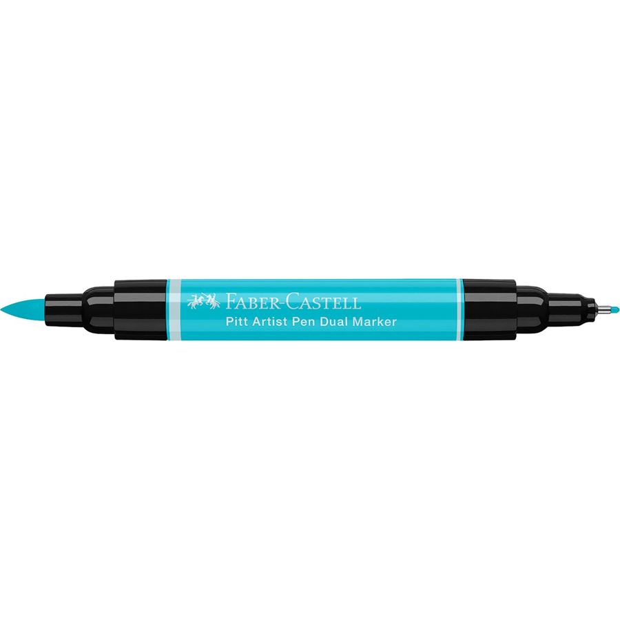 Faber-Castell - Feutre Pitt Artist Pen Double Pointe, turquoise cobalt clair