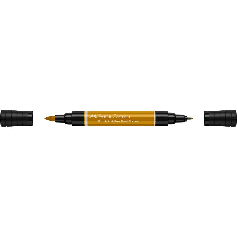 Faber-Castell - Feutre Pitt Artist Pen Double Pointe, vert doré