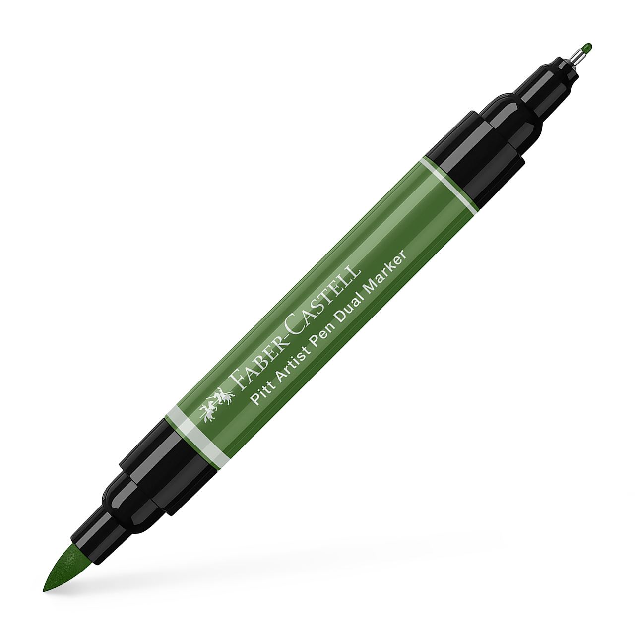Faber-Castell - Feutre Pitt Artist Pen Double Pointe, vert oxyde chr. opaque