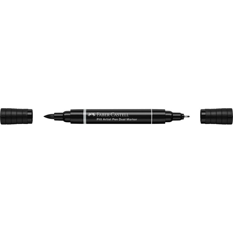Faber-Castell - Feutre Pitt Artist Pen Double Pointe, noir