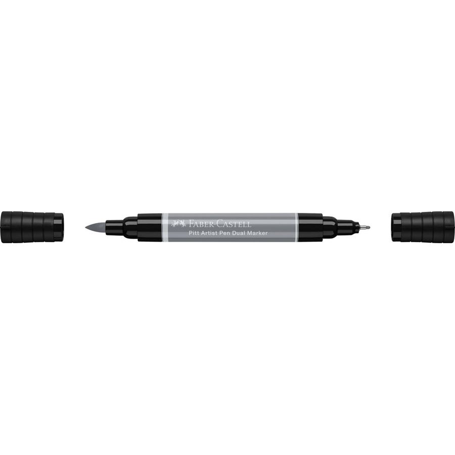 Faber-Castell - Feutre Pitt Artist Pen Double Pointe, gris froid III