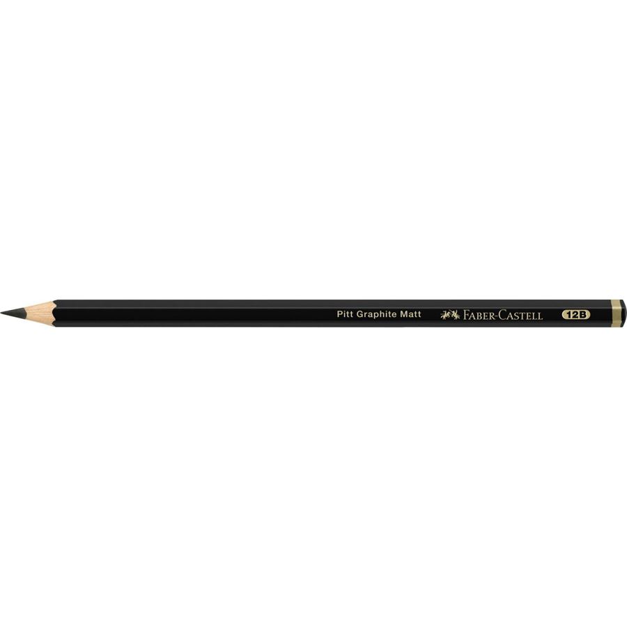 Faber-Castell - Crayon graphite Pitt Graphite Matt, 12B