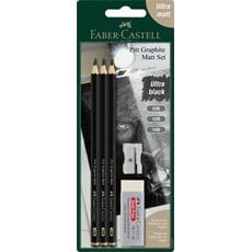 Faber-Castell - Set de crayons Pitt Graphite Mat, blister, 5 pièces
