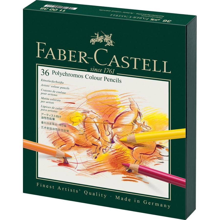 Faber-Castell - Crayons de couleur Polychromos, studio box de 36 pièces