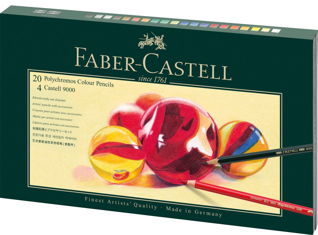Faber-Castell - Coffret cadeau Mixed Media Polychromos + Castell 9000