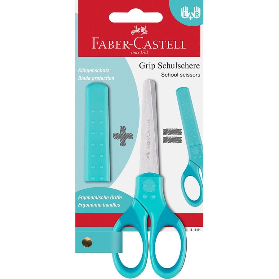 Faber-Castell - Ciseaux scolaires Grip, turquoise