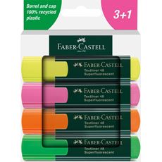 Faber-Castell - Surligneurs TL 48 étui carton de 4