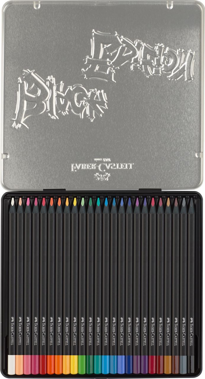 Faber-Castell - Crayons de couleur Black Edition 24x