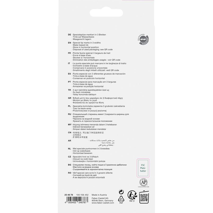 Faber-Castell - Surligneurs TL 46 Metallic carton 8x