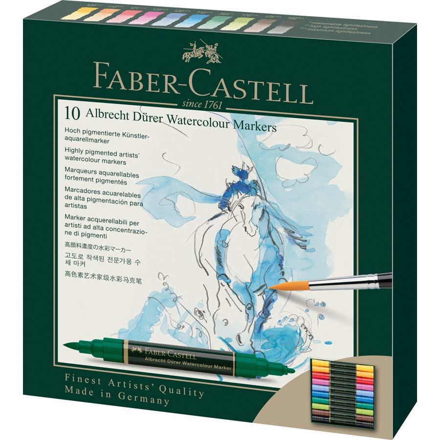 Faber-Castell - Marqueur d'aquarelle Albrecht Dürer, boîtes de 10